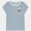 Abercrombie & Fitch POSITIVE TEE - Print T-shirt - Blue