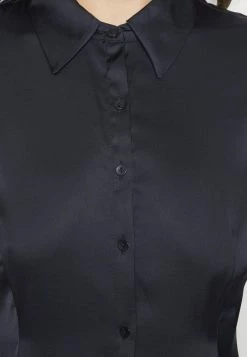 Abercrombie & Fitch FRONT SHEER MIDI - Shirt Dress - Black -Abercrombie & Fitch Shop 00c812441cad4952a993f444bcb6f886