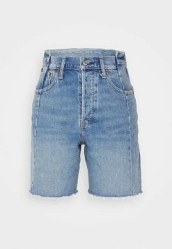 Abercrombie & Fitch MED SPLICE IN DAD - Denim Shorts - Blue Denim -Abercrombie & Fitch Shop 014b711e565e41458a294531c21d03e7