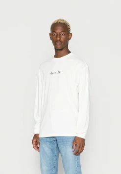 Abercrombie & Fitch OVERSIZED SCRIPT - Long Sleeved Top - White