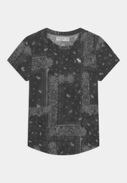 Abercrombie & Fitch BACK CORE CREW - Print T-shirt - Black