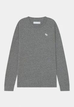 Abercrombie & Fitch BASIC TEE - Long Sleeved Top - Grey