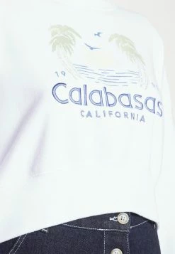 Abercrombie & Fitch WEDGE NON LOGO GRAPHIC CREW - Sweatshirt - Regular Bright White/calabsas -Abercrombie & Fitch Shop 02f0b212f53048028c71e47280af7cea