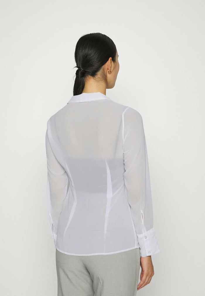Abercrombie & Fitch ONE CLOSURE SHEER - Button-down Blouse - Cloud Dancer 3 Abercrombie & Fitch ONE CLOSURE SHEER - Button-down Blouse - Cloud Dancer - Image 3