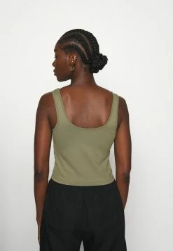 Abercrombie & Fitch BARE CROP SEAMLESS BOYTANK - Top - Dark Green -Abercrombie & Fitch Shop 048f3e78b7af40b8804f0a0b375a1c87