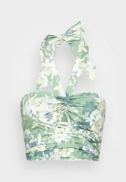 Abercrombie & Fitch BARE SCARF HALTER - Top - Green Floral 8 Abercrombie & Fitch BARE SCARF HALTER - Top - Green Floral -Abercrombie & Fitch Shop 056e72f2e4c44e479bf8b94adc2285a7