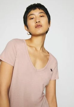 Abercrombie & Fitch 5 PACK - Basic T-shirt - White/black/pink/olive/navy -Abercrombie & Fitch Shop 05af573158f346f486c5557bc514090a