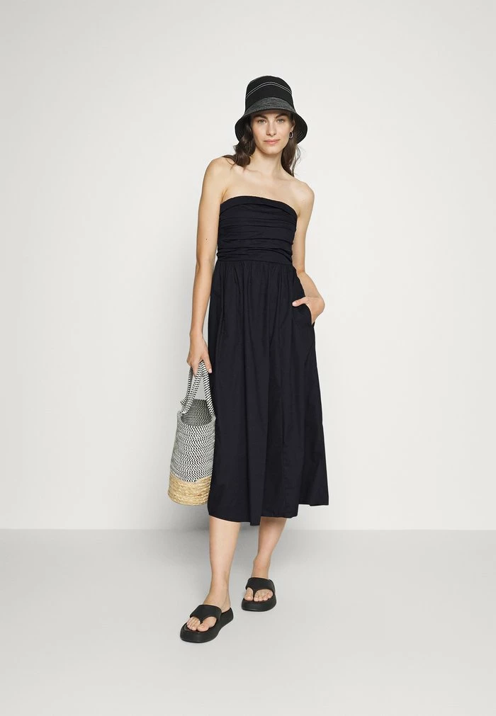 Abercrombie & Fitch STRAPLESS MIDI DRESS - Day Dress - Black 2 Abercrombie & Fitch STRAPLESS MIDI DRESS - Day Dress - Black - Image 2
