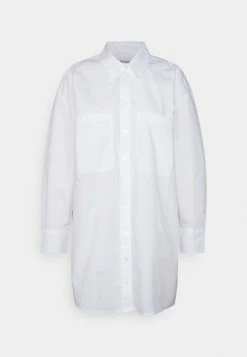 Abercrombie & Fitch Shirt Dress - White Solid