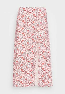 Abercrombie & Fitch WEBEX SLIT MIDI CHASE - A-line Skirt - White -Abercrombie & Fitch Shop 08692eadb9c54c4894c73e97a2d9a282