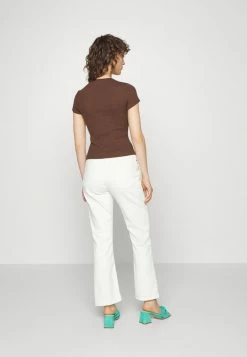 Abercrombie & Fitch SLEEVE PEEKABOO - Top - Dark Brown -Abercrombie & Fitch Shop 09840a2b2c1a4e188b3ddd4e1b8a9913