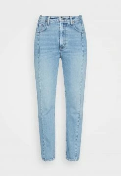 Abercrombie & Fitch Straight Leg Jeans - White/blue -Abercrombie & Fitch Shop 0a6914dc5b8345898c5154a92b053e30