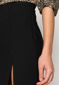 Abercrombie & Fitch TWIST FRONT MIDI - Pencil Skirt - Black -Abercrombie & Fitch Shop 0a7346ad9c3b4eab990bfcf029134e13