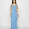 Abercrombie & Fitch NECK BINDING SLIP MIDAXI - Cocktail Dress / Party Dress - Blue