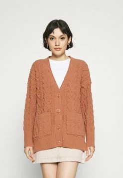 Abercrombie & Fitch CABLE GRANDPA - Cardigan - Brown Cable