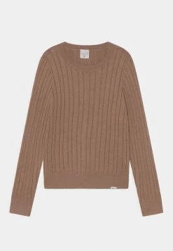 Abercrombie & Fitch SLIM CREWNECK - Jumper - Tan