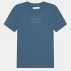 Abercrombie & Fitch TECH LOGO - Print T-shirt - Blue