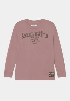 Abercrombie & Fitch OVERSIZED LOGO TEE - Long Sleeved Top - Pink