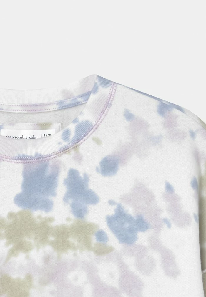 Abercrombie & Fitch CURVED CREW PATTERN - Sweatshirt - Cool Neutral Wash Effect 3 Abercrombie & Fitch CURVED CREW PATTERN - Sweatshirt - Cool Neutral Wash Effect - Image 3