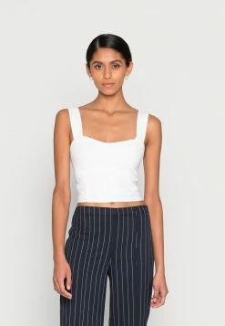 Abercrombie & Fitch BARE CORSET SET TOP - Blouse - White