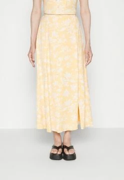 Abercrombie & Fitch VOLUME - Maxi Skirt - Yellow