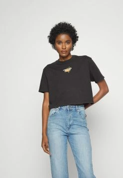 Abercrombie & Fitch EXCLUSIVE LOGO TEE - Print T-shirt - Phantom Black