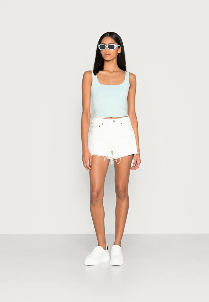 Abercrombie & Fitch SEAMLESS TANK - Top - Blue 2 Abercrombie & Fitch SEAMLESS TANK - Top - Blue - Image 2