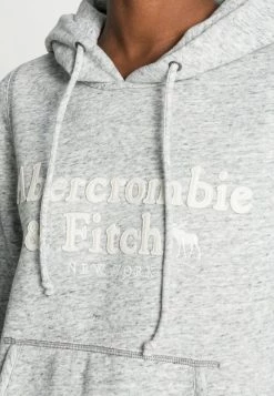 Abercrombie & Fitch HERITAGE LOGO POPOVER - Sweatshirt - Grey -Abercrombie & Fitch Shop 10e93f58c37e4aac8860acde338cd088