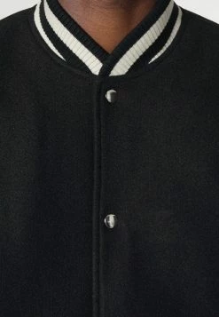 Abercrombie & Fitch VARSITY BOMBER - Bomber Jacket - Black -Abercrombie & Fitch Shop 10ecd986df154849a17f0bf086d11bab