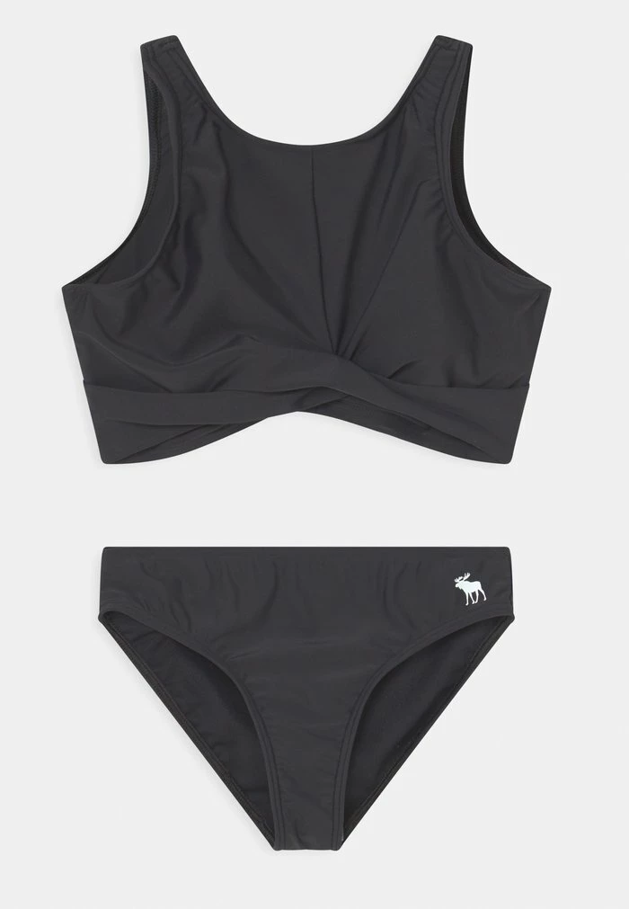 Abercrombie & Fitch TWIST FRONT HIGH NECK SET - Bikini - Black 1 Abercrombie & Fitch TWIST FRONT HIGH NECK SET - Bikini - Black