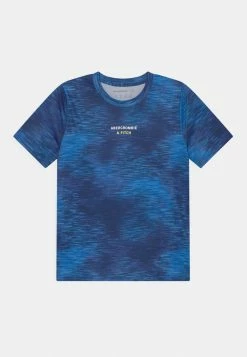 Abercrombie & Fitch LOGO PATTERN - Print T-shirt - Blue Pattern