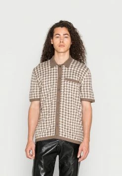 Abercrombie & Fitch STITCH CABANA SWOLO - Shirt - Brown