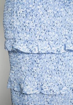 Abercrombie & Fitch WEBEX SMOCKED MIDI - Pencil Skirt - Blue -Abercrombie & Fitch Shop 12526a93193c4a86a48b9fe8ca1a1995