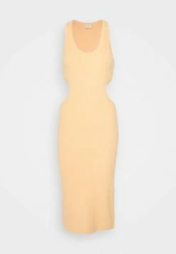 Abercrombie & Fitch SIDE CUTOUT MIDI - Jumper Dress - Orange Solid -Abercrombie & Fitch Shop 133d5edcde8a4e92a1b09be88532a067