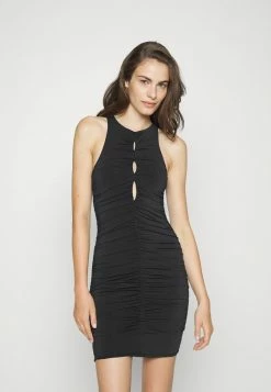 Abercrombie & Fitch SPLICED DOUBLE CUTOUT MINI GOING OUT - Jersey Dress - Black