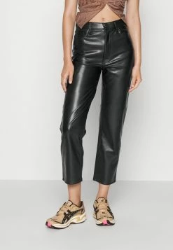 Abercrombie & Fitch ANKLE STRAIGHT - Trousers - Black