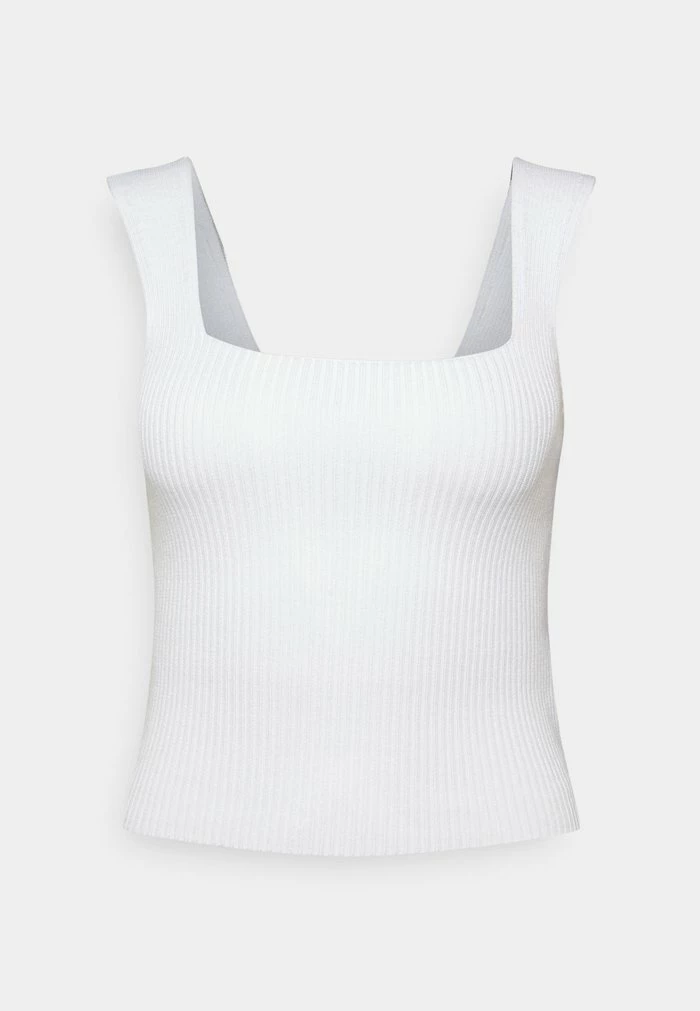 Abercrombie & Fitch ANGLED NECK TANK - Top - White 4 Abercrombie & Fitch ANGLED NECK TANK - Top - White - Image 4