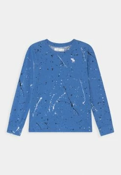 Abercrombie & Fitch ZALANDO BASIC MALE 3 PACK - Basic T-shirt - Blue Splatter/forget-me-blue/grey -Abercrombie & Fitch Shop 14f8ef856b6b4efb8407cb4aa33a85cc