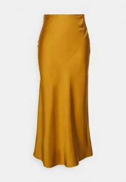 Abercrombie & Fitch SLINKY BIAS MAXI - Maxi Skirt - Gold-coloured -Abercrombie & Fitch Shop 155b08163a9646828c2e39ed0268f2eb