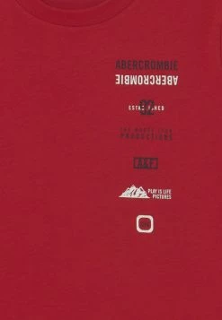 Abercrombie & Fitch PRINT LOGO - Print T-shirt - Red -Abercrombie & Fitch Shop 15fdf97179324cdeae21d9fdf6e1ab59