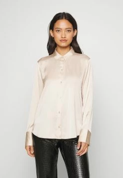Abercrombie & Fitch SATIN UPDATE - Button-down Blouse - Off White
