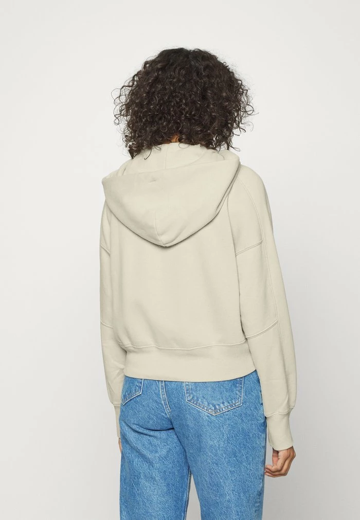 Abercrombie & Fitch SHARKBITE HOODED - Zip-up Sweatshirt - Cement Off White 3 Abercrombie & Fitch SHARKBITE HOODED - Zip-up Sweatshirt - Cement Off White - Image 3