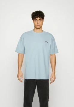 Abercrombie & Fitch KISSING MOOSE ICON - Basic T-shirt - Sterling Blue