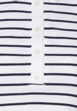 Abercrombie & Fitch STRIPE TANK - Polo Shirt - White/navy -Abercrombie & Fitch Shop 186f92a2a7a24a03880205a86db71a09