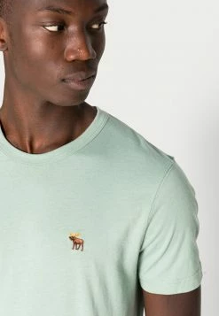 Abercrombie & Fitch SHORT SLEEVE ICON CREW - Print T-shirt - Green -Abercrombie & Fitch Shop 1919fd7478504371b80ab11a09df1bff