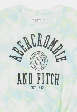 Abercrombie & Fitch TIE FRONT LOGO TEE PATTERN - Print T-shirt - Blue -Abercrombie & Fitch Shop 1b6b2be607c24708a5a470054e15c8b8