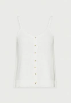 Abercrombie & Fitch DAYTIME BUTTON EASY TANK - Top - Cream -Abercrombie & Fitch Shop 1c836f8cc6da43a2b6228ea3fecb534a