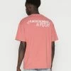 Abercrombie & Fitch BACK GEL LOGO - Print T-shirt - Dark Pink