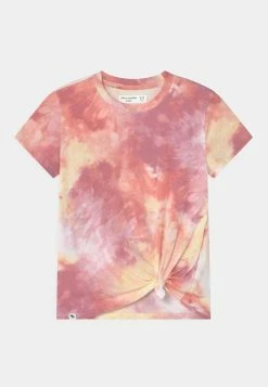 Abercrombie & Fitch JAN TIE FRONT ESSENTIAL - Print T-shirt - Pink