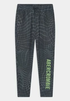 Abercrombie & Fitch ACTIVE AIRKNIT TAPER PATTERN - Tracksuit Bottoms - Black